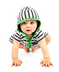 Lovely boy isolated on white background