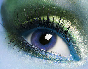 Fashion woman eye makeup.