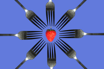 strawberry forks