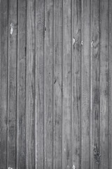 Old black and white plank wood wall background