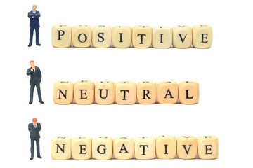 Positive negative and neutral feedback business concept