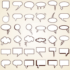 Fototapeta premium Collection Speech Bubbles, set of text bubbles