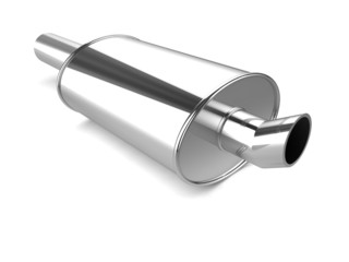 3d Chrome single auotomobile exhaust