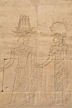 he wall paintings in Egyptian temples