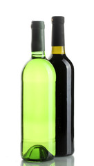 bottles of wine isolated on white