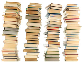 old books isolated on white