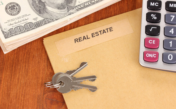 folder with information of real estate