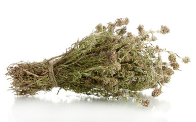 dried herb, isolated on white