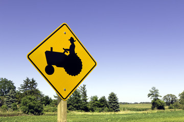 Farm tractor sign