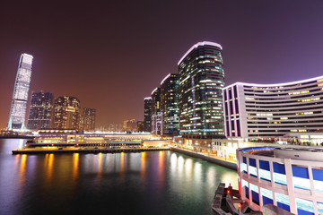 Naklejka premium kowloon at night