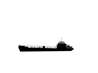 Tanker ship silhouette