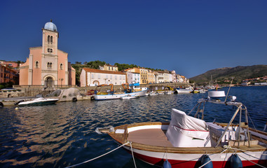 old fishing port on sea