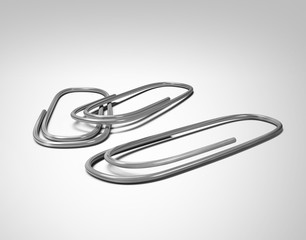 Naklejka premium three paper clips