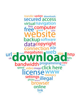 DOWNLOAD tag cloud (internet web button free piracy)