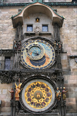 Naklejka premium Prague Astronomical Clock- oldest medieval clock still working