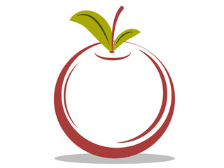 The stylized fruit / an apple