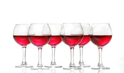 Wineglasses isolated on white