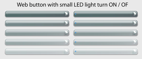 Web Button with small LED light turn ON - OFF