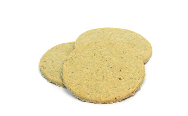 Traditional Scottish oat cakes on a white background