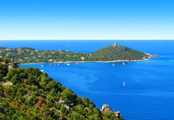 Fototapeta na wymiar Korsyka bay krajobraz