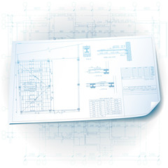 Architectural background. Part of architectural project