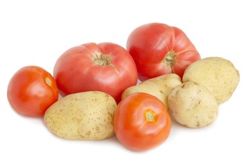 potatoes bulbs and tomatoes fruits as solanaceous vegetable