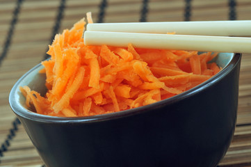 Carottes râpées à la baguette