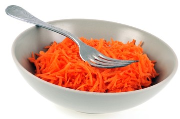 Assiette de carottes râpées