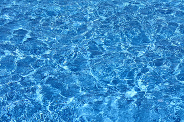 refreshing blue swimming pool water