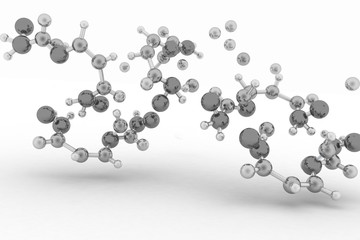 3d render of molecule  background