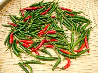 Lots of chili on basket
