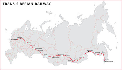 Transsibirische Eisenbahn - obrazy, fototapety, plakaty
