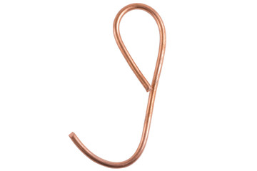 Copper metal wire in the form of letter I, modern US calligraphy