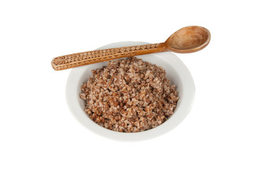 buckwheat in a white bowl