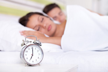 Quiet couple sleeping