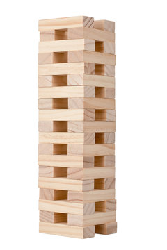 Wooden blocks tower