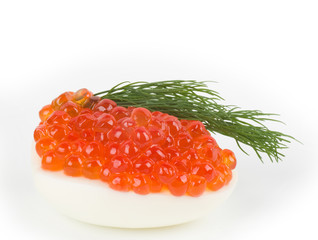Raw tasty red caviar