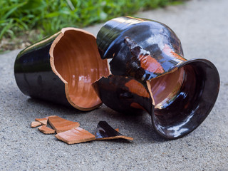 Broken vase