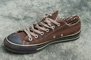 brown sneaker