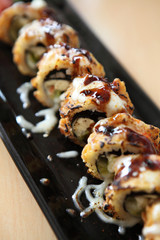 Tempura Maki Sushi with cheese