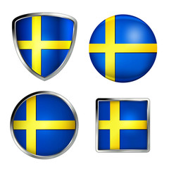 sweden flag icon set