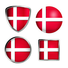 denmark flag icon set
