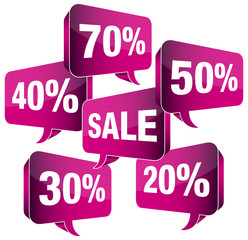 Speech Bubbles Pink SALE
