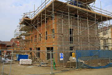 Construction of new houses with barrier