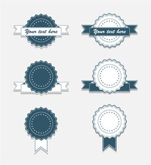 Simple Vintage Badges with Ribbon