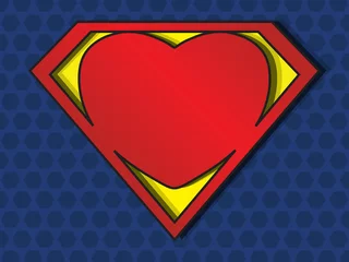 Cercles muraux Super héros Super-amour