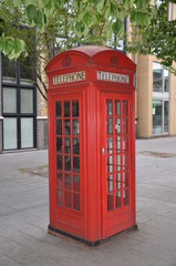London  red telephone booth