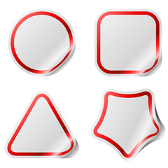 Blank stickers with color frame.