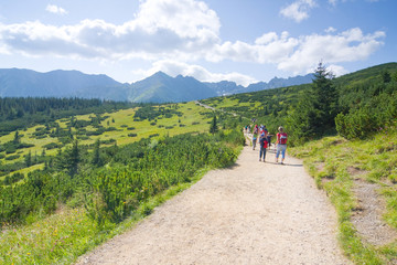 Hikers in Tatra mountains