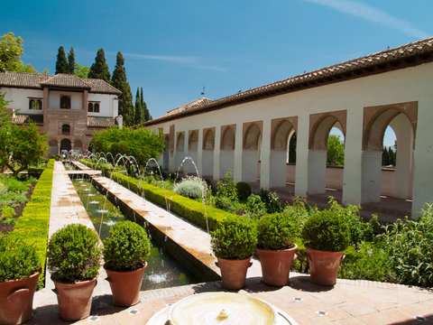 Gardens Of Alhambra, Granada, Spain